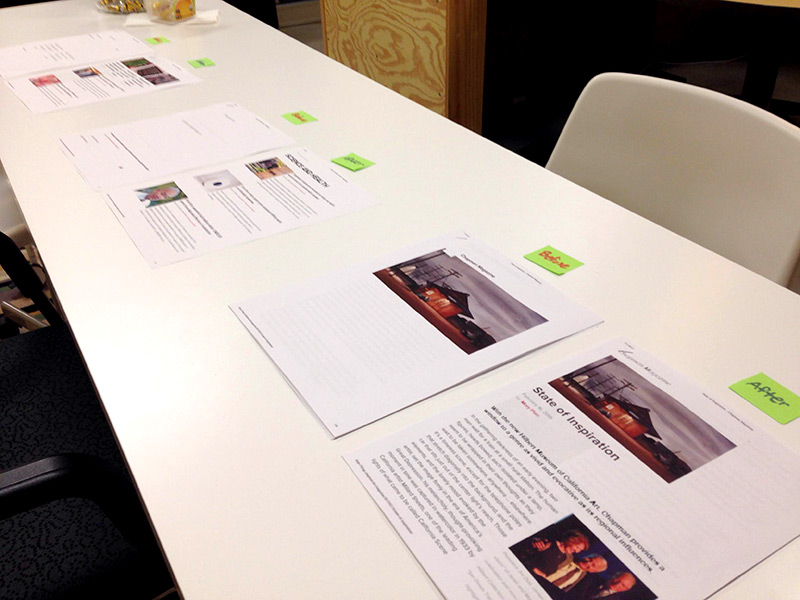Chapman Magazine blog story printed on paper